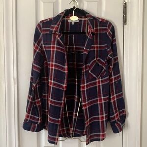 Miami Red & Blue Plaid Shirt Size S #281